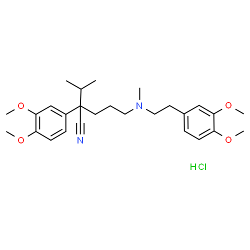 Chlorhydrate de vérapamil - Pharmacocinétique et effets indésirables. Les médicaments avec le principe actif Chlorhydrate de vérapamil - Medzai.net