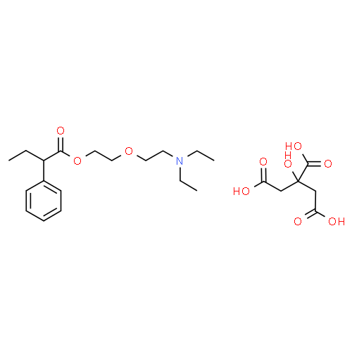 Butamirate (citrate de) - Pharmacocinétique et effets indésirables. Les médicaments avec le principe actif Butamirate (citrate de) - Medzai.net