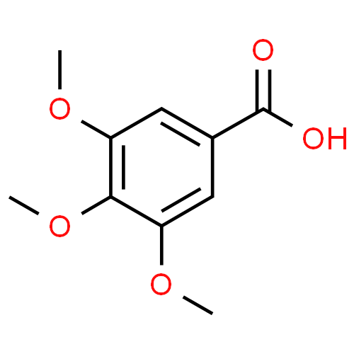 3,4,5-trimethoxybenzoic acid - Pharmacocinétique et effets indésirables. Les médicaments avec le principe actif 3,4,5-trimethoxybenzoic acid - Medzai.net