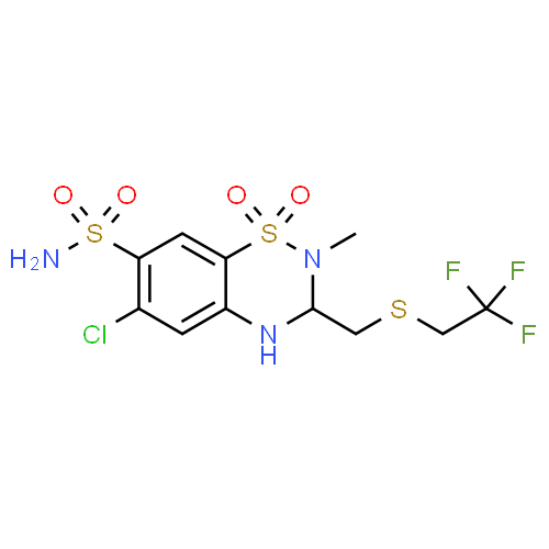 Polythiazide - Pharmacocinétique et effets indésirables. Les médicaments avec le principe actif Polythiazide - Medzai.net