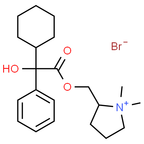 Oxypyrronium bromide - Pharmacocinétique et effets indésirables. Les médicaments avec le principe actif Oxypyrronium bromide - Medzai.net