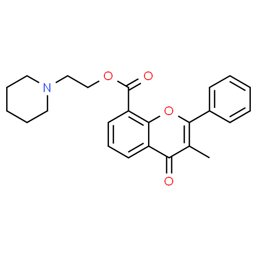 Flavoxate (chlorhydrate de) - Pharmacocinétique et effets indésirables. Les médicaments avec le principe actif Flavoxate (chlorhydrate de) - Medzai.net