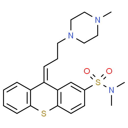 Thiothixene - Pharmacocinétique et effets indésirables. Les médicaments avec le principe actif Thiothixene - Medzai.net