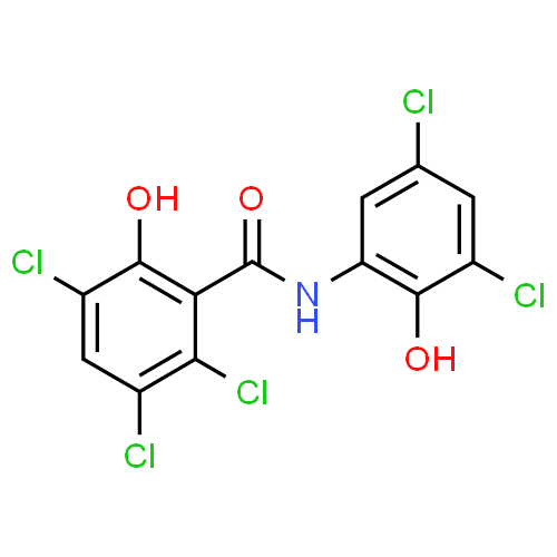 Oxyclozanide - Pharmacocinétique et effets indésirables. Les médicaments avec le principe actif Oxyclozanide - Medzai.net