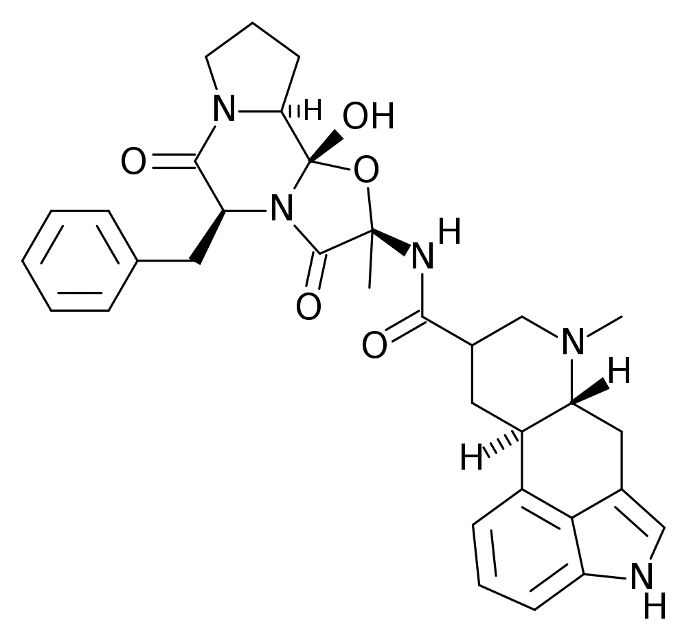 Дигидроэрготамин - фармакокинетика и побочные действия. Препараты, содержащие Дигидроэрготамин - Medzai.net