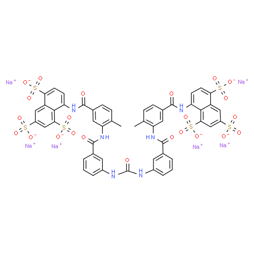 Suramin sodium - Pharmacocinétique et effets indésirables. Les médicaments avec le principe actif Suramin sodium - Medzai.net