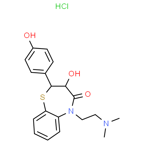 Chlorhydrate de diltiazem - Pharmacocinétique et effets indésirables. Les médicaments avec le principe actif Chlorhydrate de diltiazem - Medzai.net
