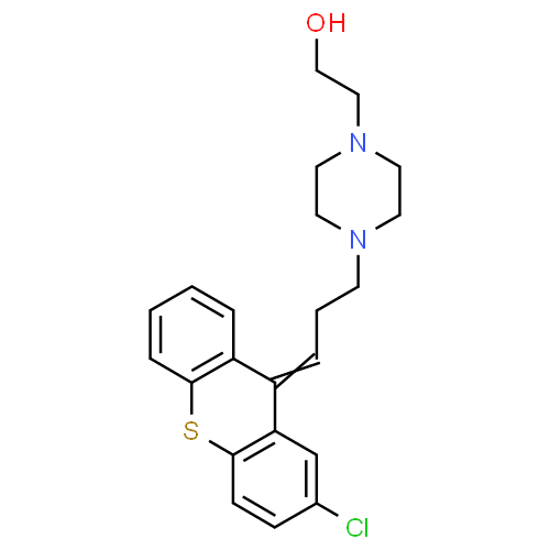 Clopenthixol - Pharmacocinétique et effets indésirables. Les médicaments avec le principe actif Clopenthixol - Medzai.net
