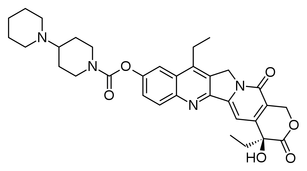 Irinotécan - Pharmacocinétique et effets indésirables. Les médicaments avec le principe actif Irinotécan - Medzai.net