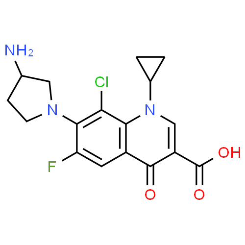Clinafloxacin - Pharmacocinétique et effets indésirables. Les médicaments avec le principe actif Clinafloxacin - Medzai.net